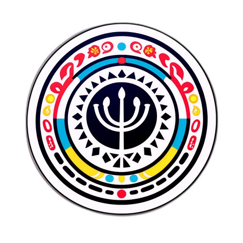 シンプルでモダンなデザインのユネスコの無形文化遺産アイコンステッカー