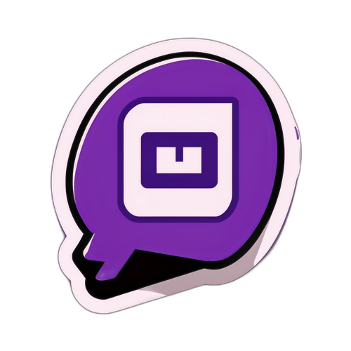 Наклейка з логотипом Twitch в арт-стилі