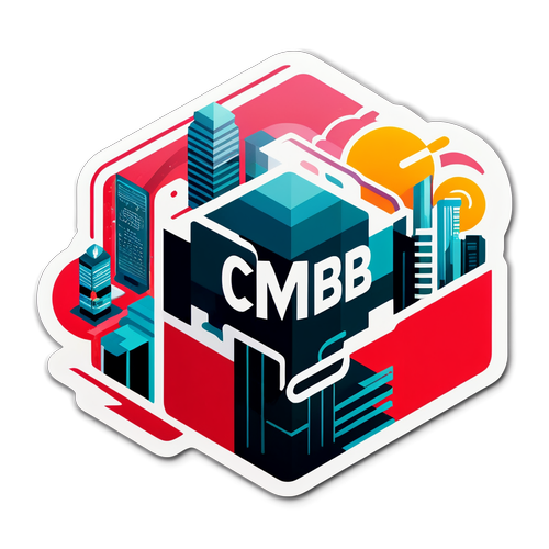 Stiker CIMB yang Moden dengan Elemen Teknologi dan Inovasi Kewangan