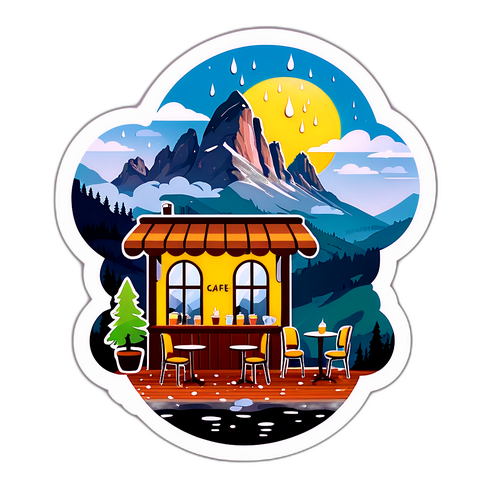 Gemütliches Café in den Dolomiten