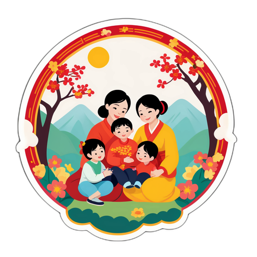 家人团聚的温暖场景