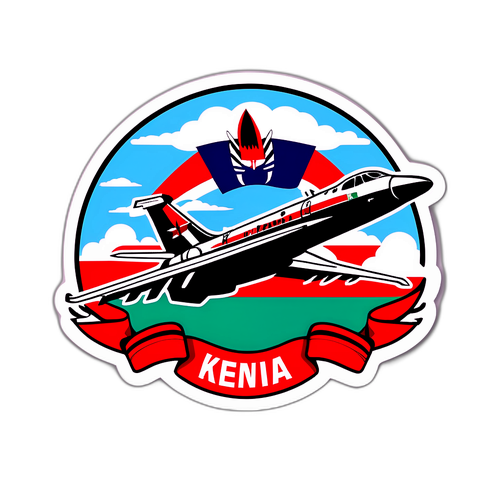Sticker ya Kumbukumbu ya Ndege ya Kenya Air Force