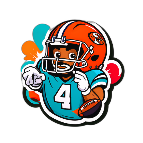 Eventyrlig NFL Cartoon Sticker