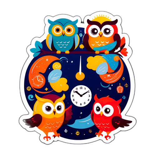 खुशनुमा डे लाइट सेविंग्स स्टिकर