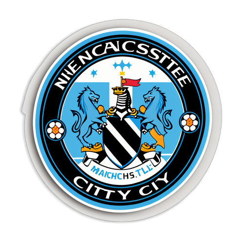 Battle of Titans: Newcastle vs. Manchester City - The Ultimate Sticker Design!