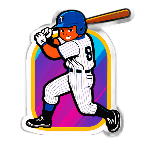 Animated Baseball Player Swinging Bat