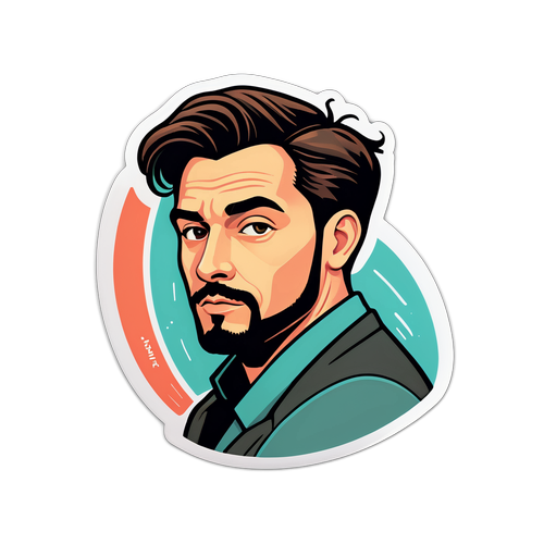 Retrato Estilizado Minimalista de Daniel Frunza