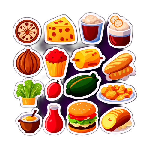 세계 전통 음식 스티커