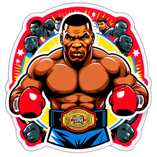 Mike Tyson z mocnym wyrazem twarzy