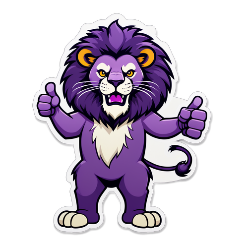 ¡León Morado de Aplauso y Alegría!