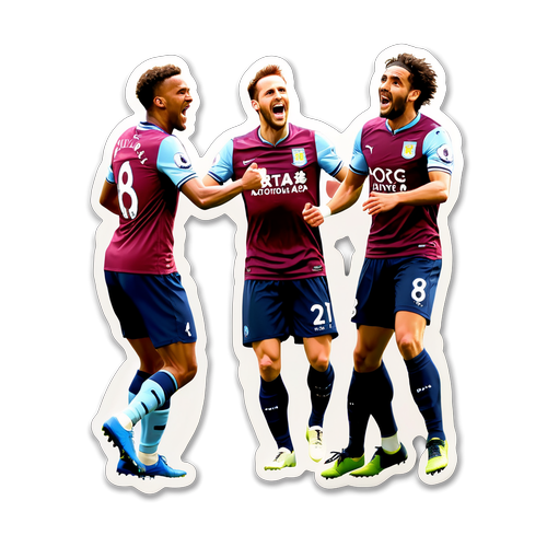 Hình Ảnh Các Cầu Thủ Aston Villa Mừng Bàn Thắng