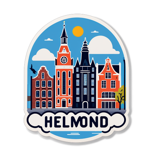 Sticker van de stad Helmond