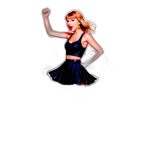 Taylor Swift tančící na pódiu