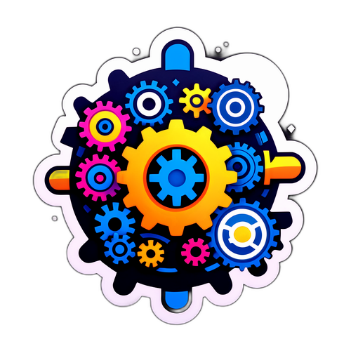 Logo moderno de ENRE con engranajes y rayos de energía