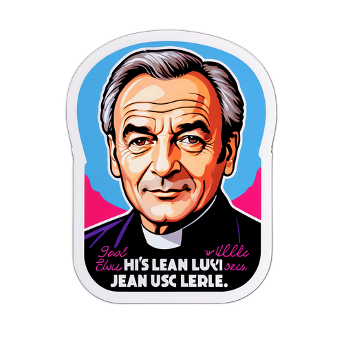 Autocollant Coloré de Jean-Luc Delarue