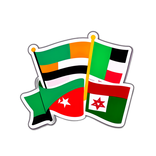 สติกเกอร์สนับสนุนการแข่งขันกีฬา: ธงซัมเบียและโมร็อกโก