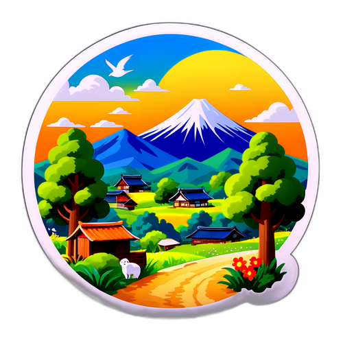 自然の中のキャラクターたち