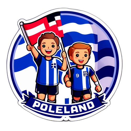 Sportstema Klistermärke: Finland vs Polen