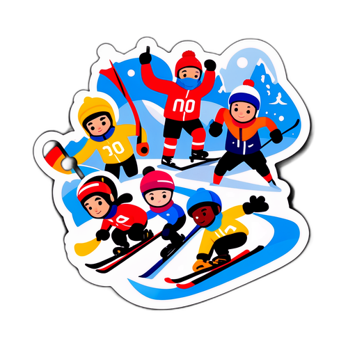 Radosny design sportów zimowych na Milan-Cortina 2026