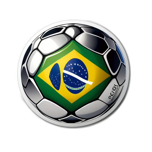 Carimbo com a bandeira do Brasil e nomes dos jogadores da Bola de Prata 2024