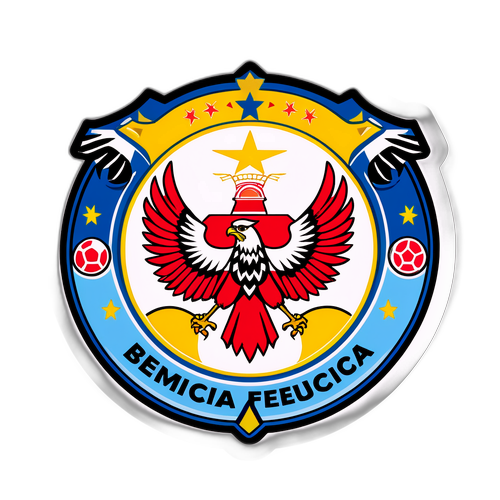 Farverig klistermærke med Benfica-logo
