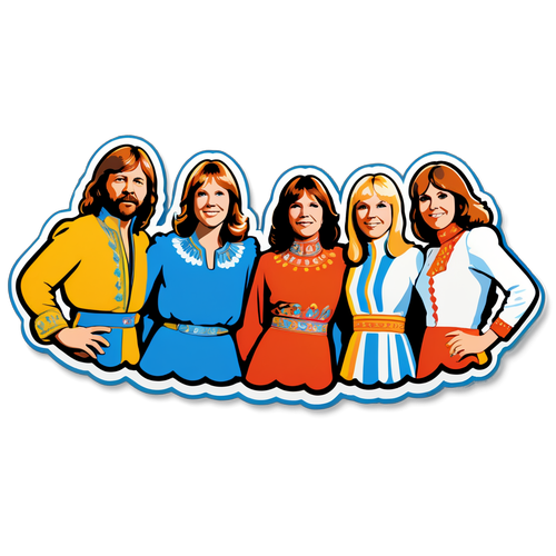 ABBA: Tämä Värikäs Retro-Tarra Vie Sinut 70-luvun Melodioihin!