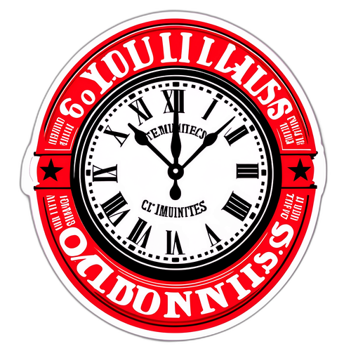 Vintage '60 Minutes' Clock Sticker