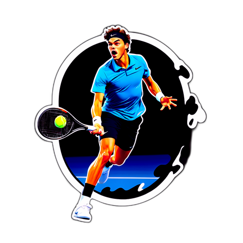 Une illustration emblématique de Taylor Fritz en plein action