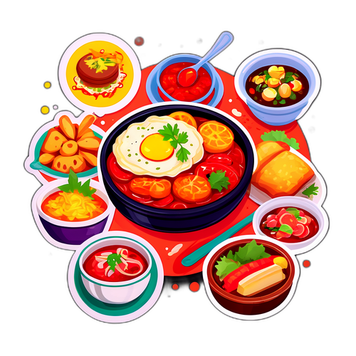 地方特色美食贴纸