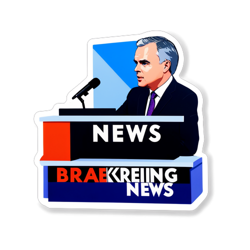 Breaking News Alert: Huw Edwards Silhouette Sticker - The Must-Have for News Enthusiasts!