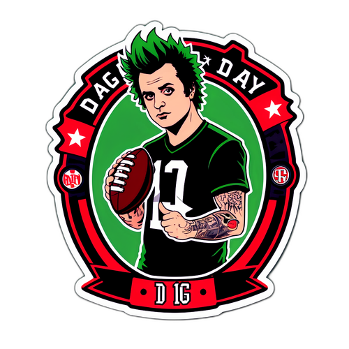 Green Day és NFL Stílussal Készült Autómatrica