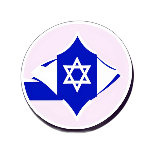 สติกเกอร์ธงอิสราเอลเพื่อสัญลักษณ์แห่งความเป็นหนึ่ง