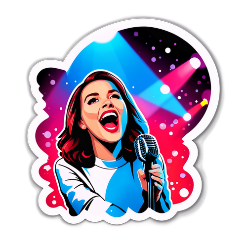 Markéta Konvičková zpívající na pódiu