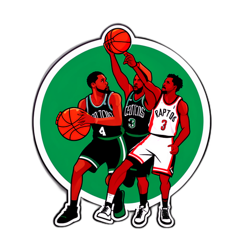 Sticker Momen Dramatis Pertandingan Raptors vs Celtics