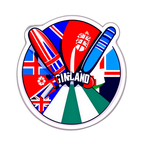 Dynamisk sticker til England vs Indien cricket
