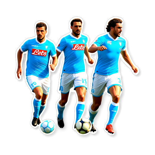 Sticker sportowy: Lazio i Napoli na boisku