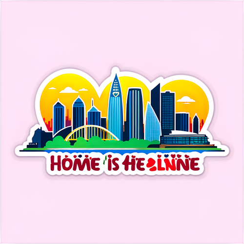Sticker van de skyline van Sunderland