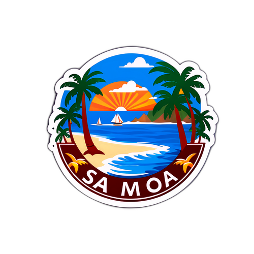 Sticker cu insula Samoa