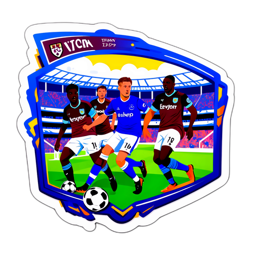 Fotballkamp mellom Everton og West Ham