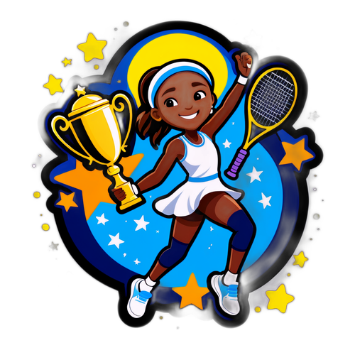 Playful Tennis Champion Design