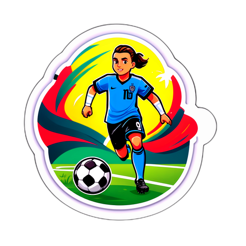 Sticker cu Gabi Tamas pe teren