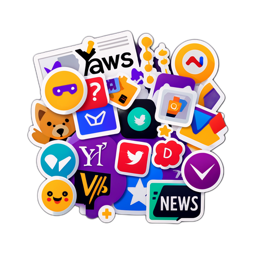야후 뉴스 관련 아이콘 스티커 모음