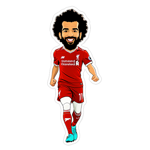 Stiker Vibran Mohamed Salah Dalam Aksi