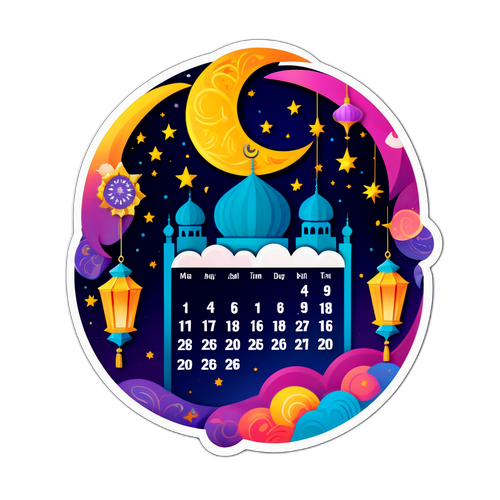 Stiker Ramadan 2026 yang Berwarna-warni