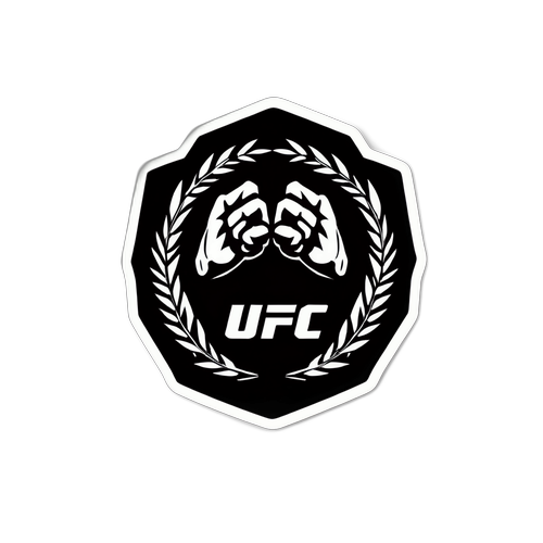 UFC 로고와 파이터 실루엣 디자인