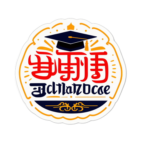 모의 대학 입학 시험 축하 스티커 디자인