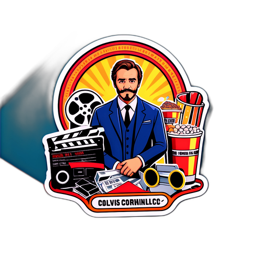 Sticker met Clovis Cornillac