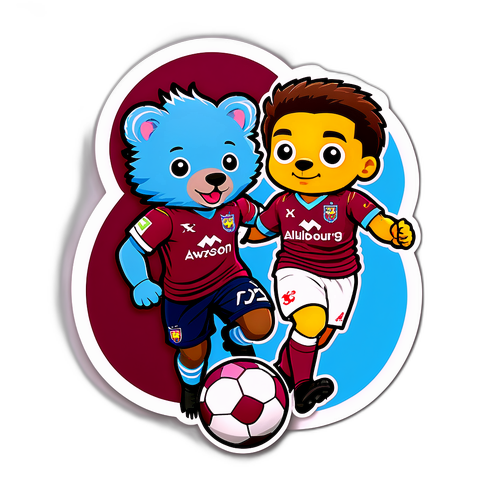 Sticker av Aston Villa og RB Salzburg