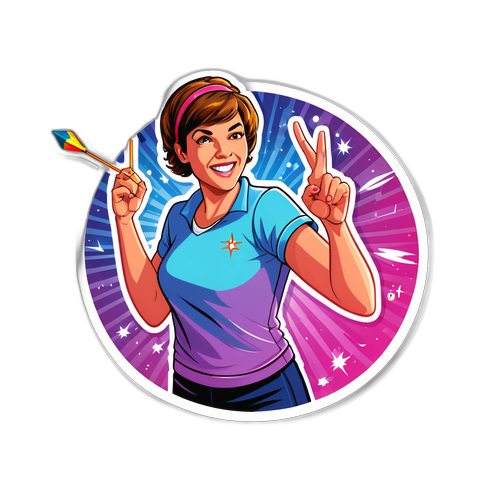 Lisa Ashton im Dartwurf