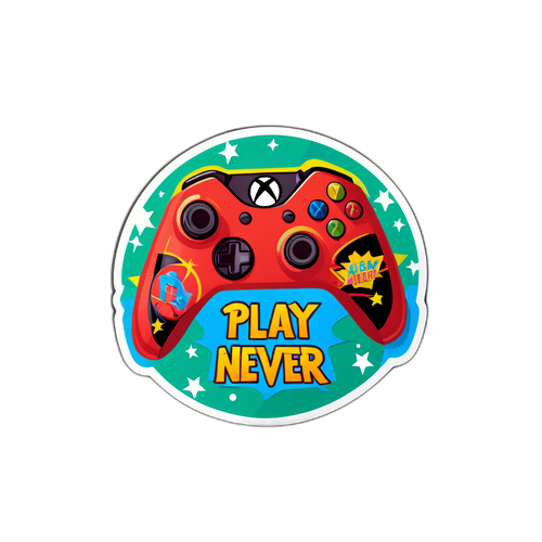 XBOX samolepka s herním ovladačem jako superhrdinou